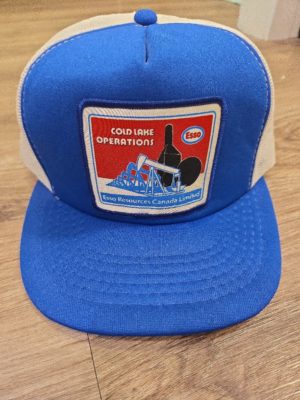 Vintage Cold Lake Operations Esso Patch Trucker Hat Strapback Dad Cap